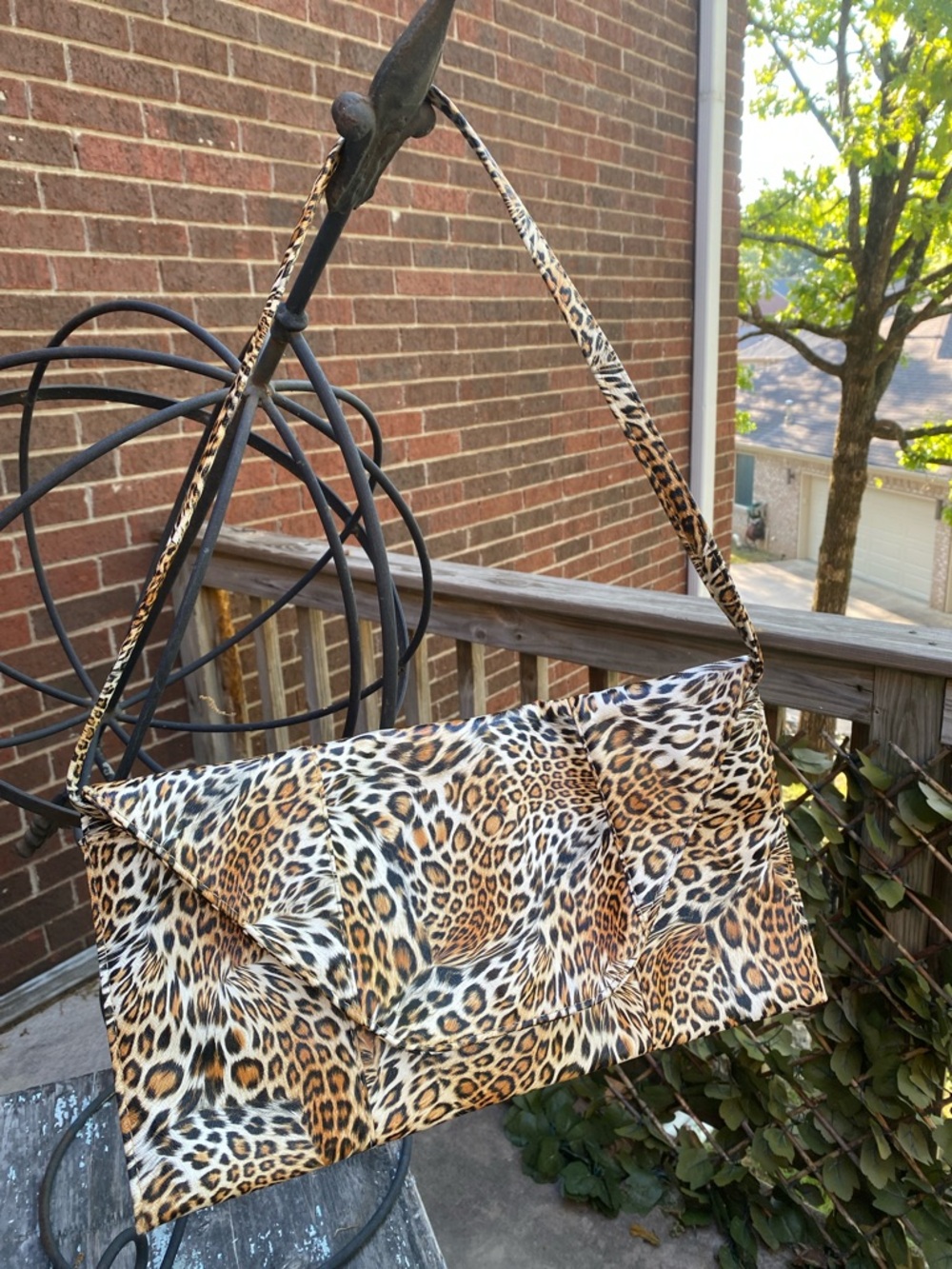 Leopard Print Vegan Leather Bag - Animal Print Women's Clutch NWOT
